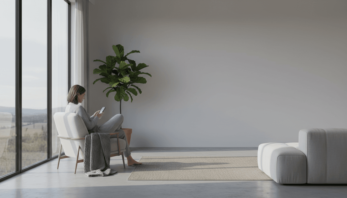 Young African woman having a telehealth video consultation from her sofa